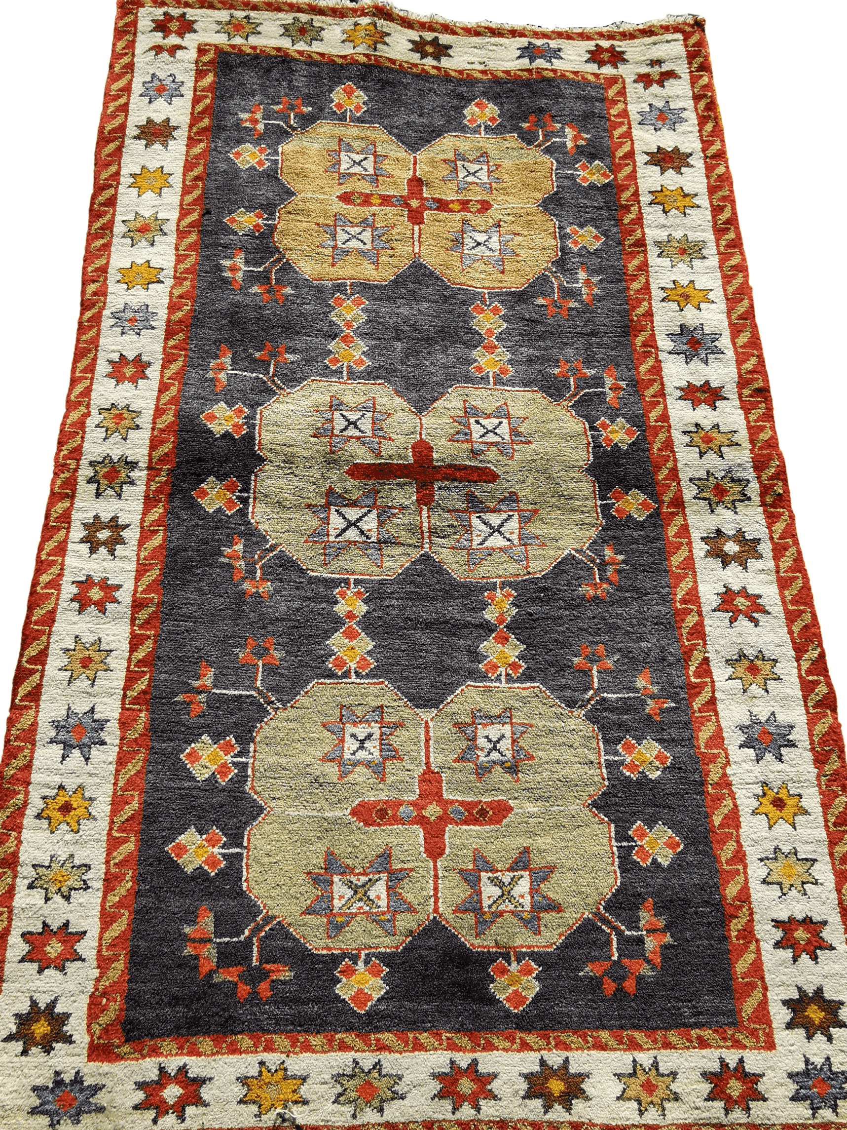 170 x 108 cm Persian tribal Qashqai Tribal Tan Rug - Rugoutlet