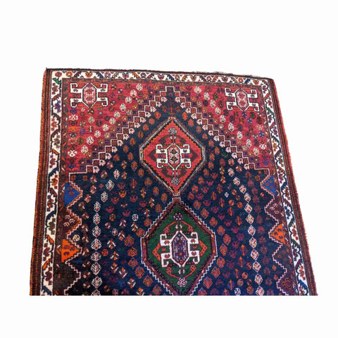 170 x 112 cm Qashqai Traditional Red Rug - Rugoutlet
