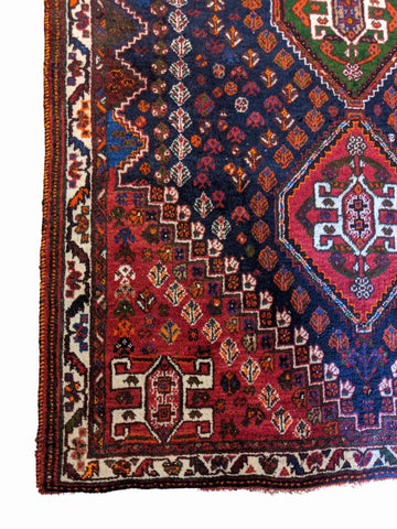 170 x 112 cm Qashqai Traditional Red Rug - Rugoutlet