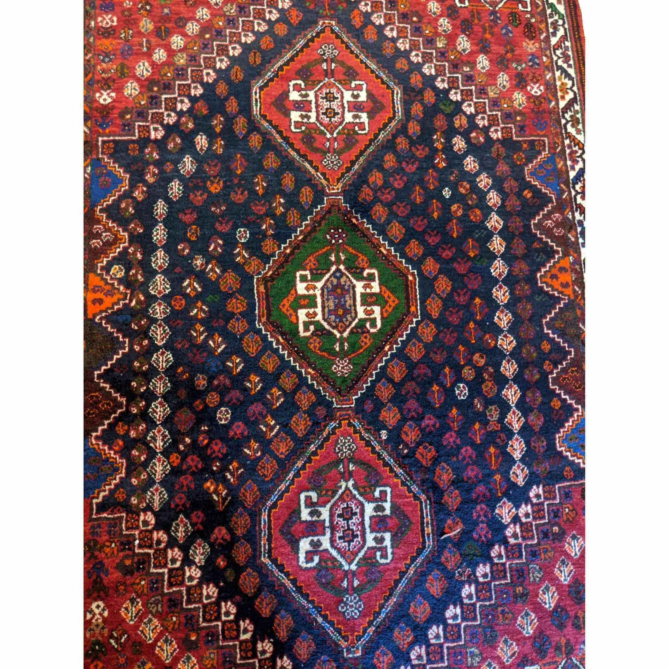 170 x 112 cm Qashqai Traditional Red Rug - Rugoutlet