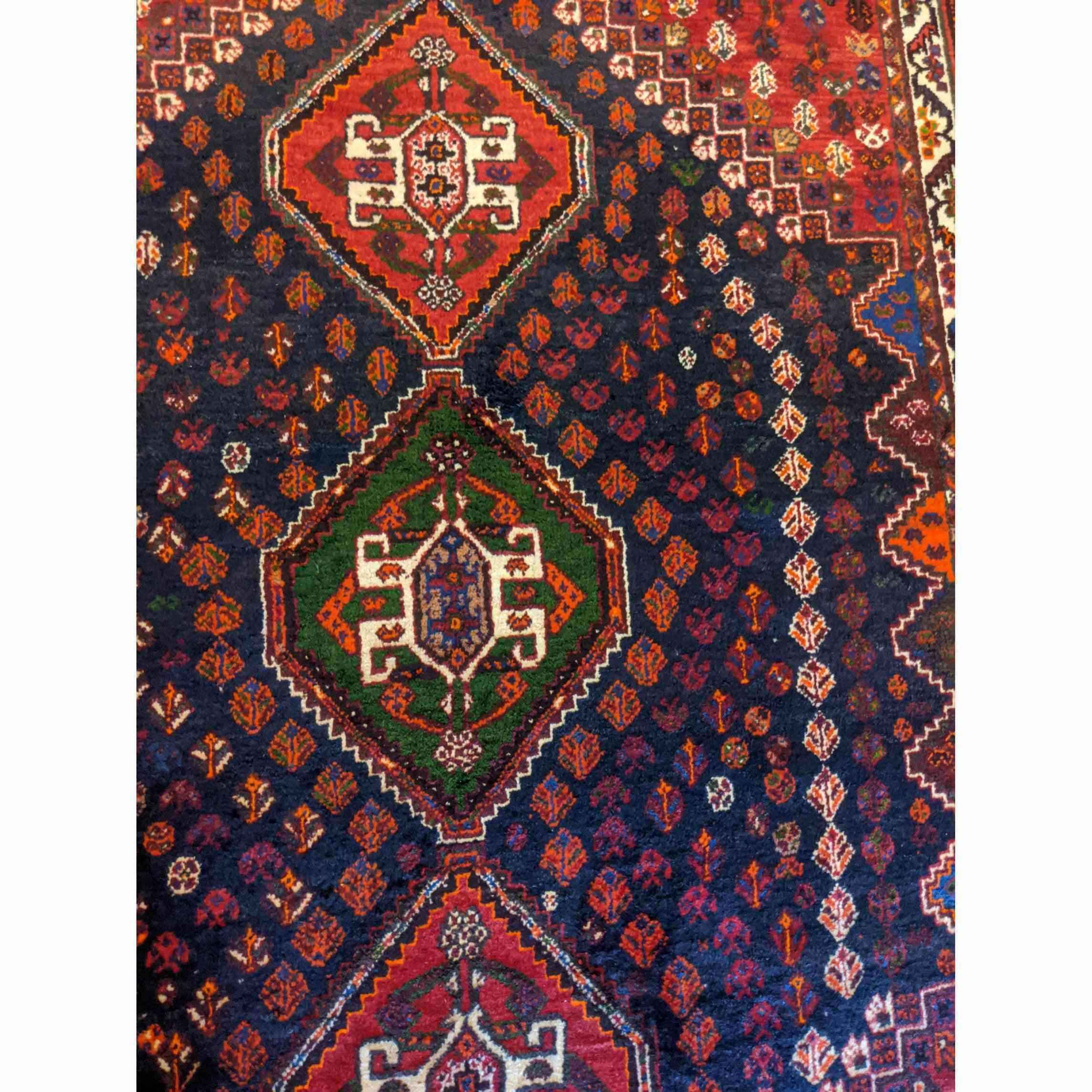 170 x 112 cm Qashqai Traditional Red Rug - Rugoutlet