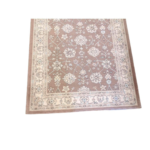 170 x 120 cm Kashan Floral Traditional Brown Rug - Rugmaster