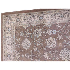 170 x 120 cm Kashan Floral Traditional Brown Rug - Rugmaster