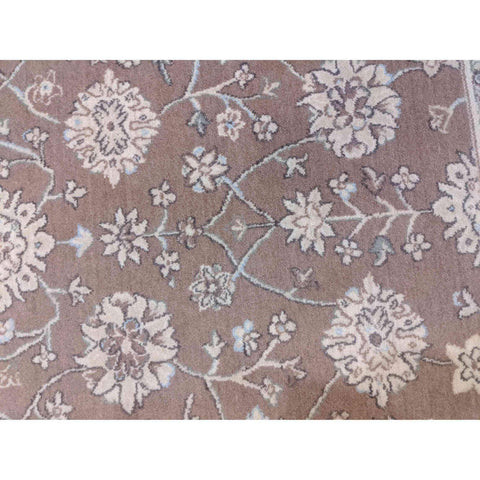 170 x 120 cm Kashan Floral Traditional Brown Rug - Rugmaster