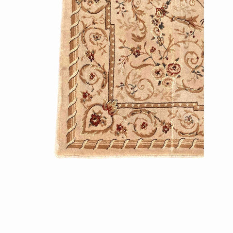 170 x 120 cm Kashan Power Loom Traditional Brown Rug - Rugoutlet