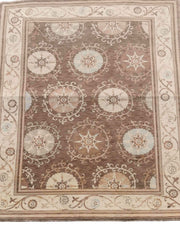 170 x 120 cm Powerloom Kashan Traditional Brown Rug - Rugmaster