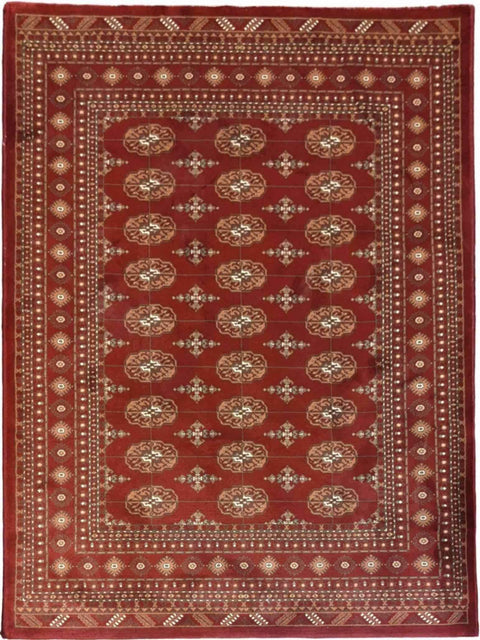 170 x 120 cm Turkaman Power loom Tribal Red Rug - Rugmaster