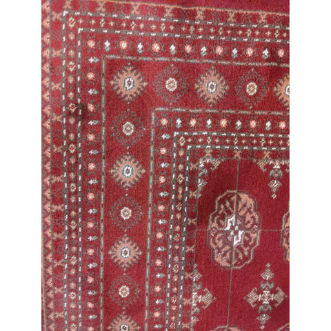 170 x 120 cm Turkaman Power loom Tribal Red Rug - Rugmaster