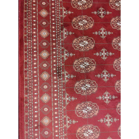 170 x 120 cm Turkaman Power loom Tribal Red Rug - Rugoutlet