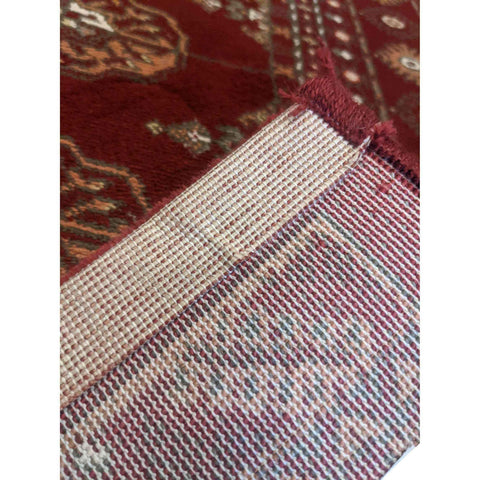 170 x 120 cm Turkaman Power loom Tribal Red Rug - Rugmaster
