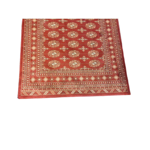 170 x 120 cm Turkaman Power loom Tribal Red Rug - Rugmaster