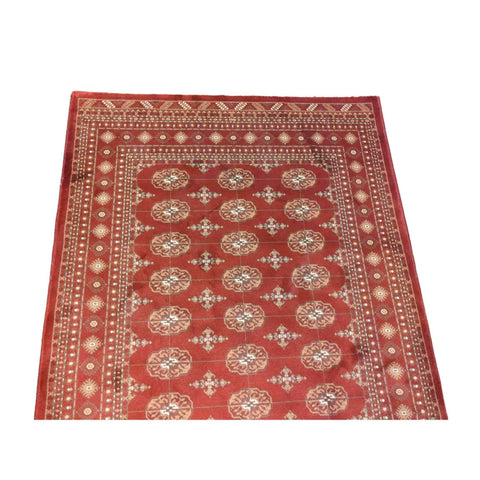 170 x 120 cm Turkaman Power loom Tribal Red Rug - Rugmaster
