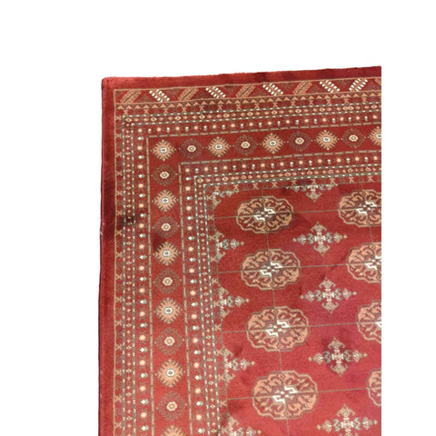 170 x 120 cm Turkaman Power loom Tribal Red Rug - Rugmaster
