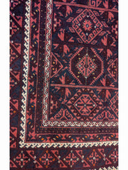 170 x 122 cm Fine Old nomadic Persian Baluch Tribal Purple Rug - Rugoutlet