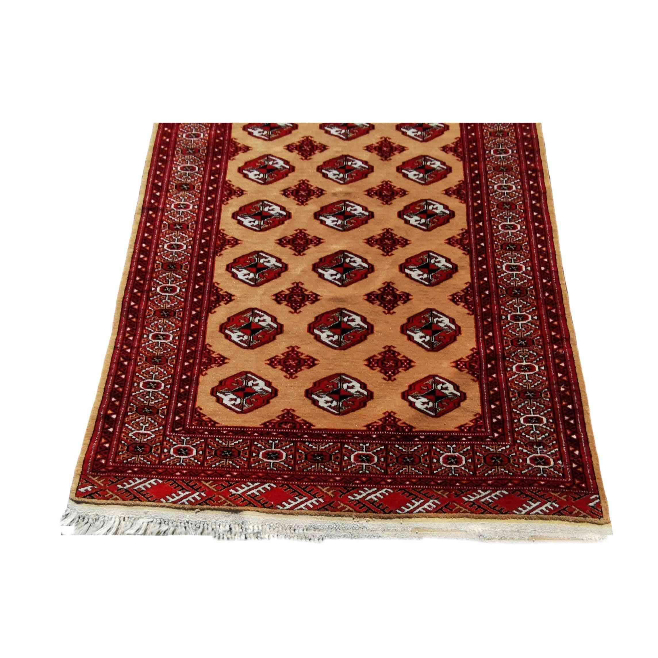 170 x 122 cm Turkoman Tribal Red Rug - Rugoutlet