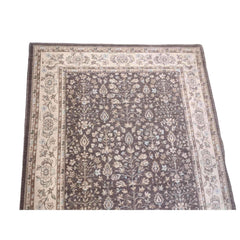 170 x 123 cm Powerloom Kashan Traditional Tan Rug - Rugoutlet