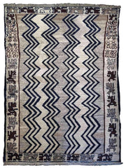 172 x 108 cm Qashqai Persian Tribal Grey Rug - Rugmaster