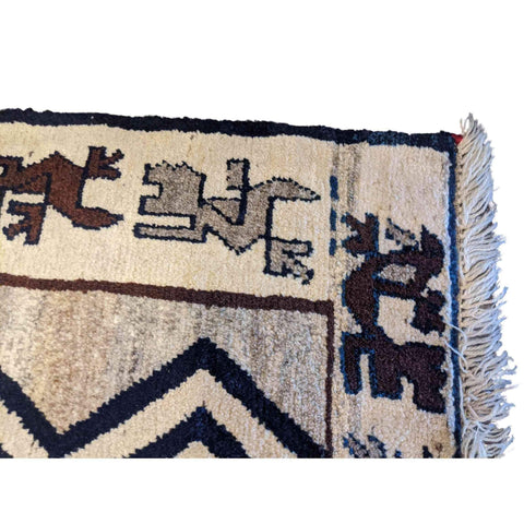 172 x 108 cm Qashqai Persian Tribal Grey Rug - Rugoutlet