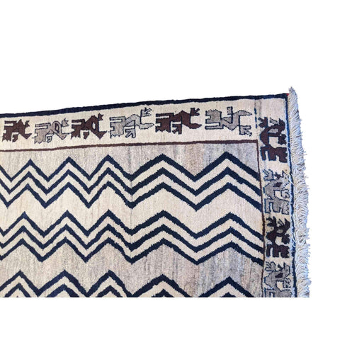 172 x 108 cm Qashqai Persian Tribal Grey Rug - Rugmaster