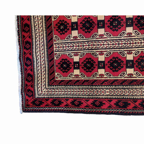 173 x 100 cm Persian Baluch Tribal Red Rug - Rugoutlet