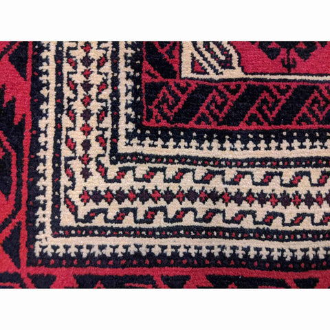 173 x 100 cm Persian Baluch Tribal Red Rug - Rugoutlet