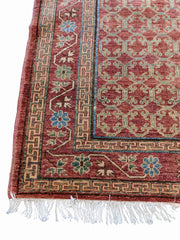 173 x 125 cm Natural Dye Brown Rug - Rugoutlet