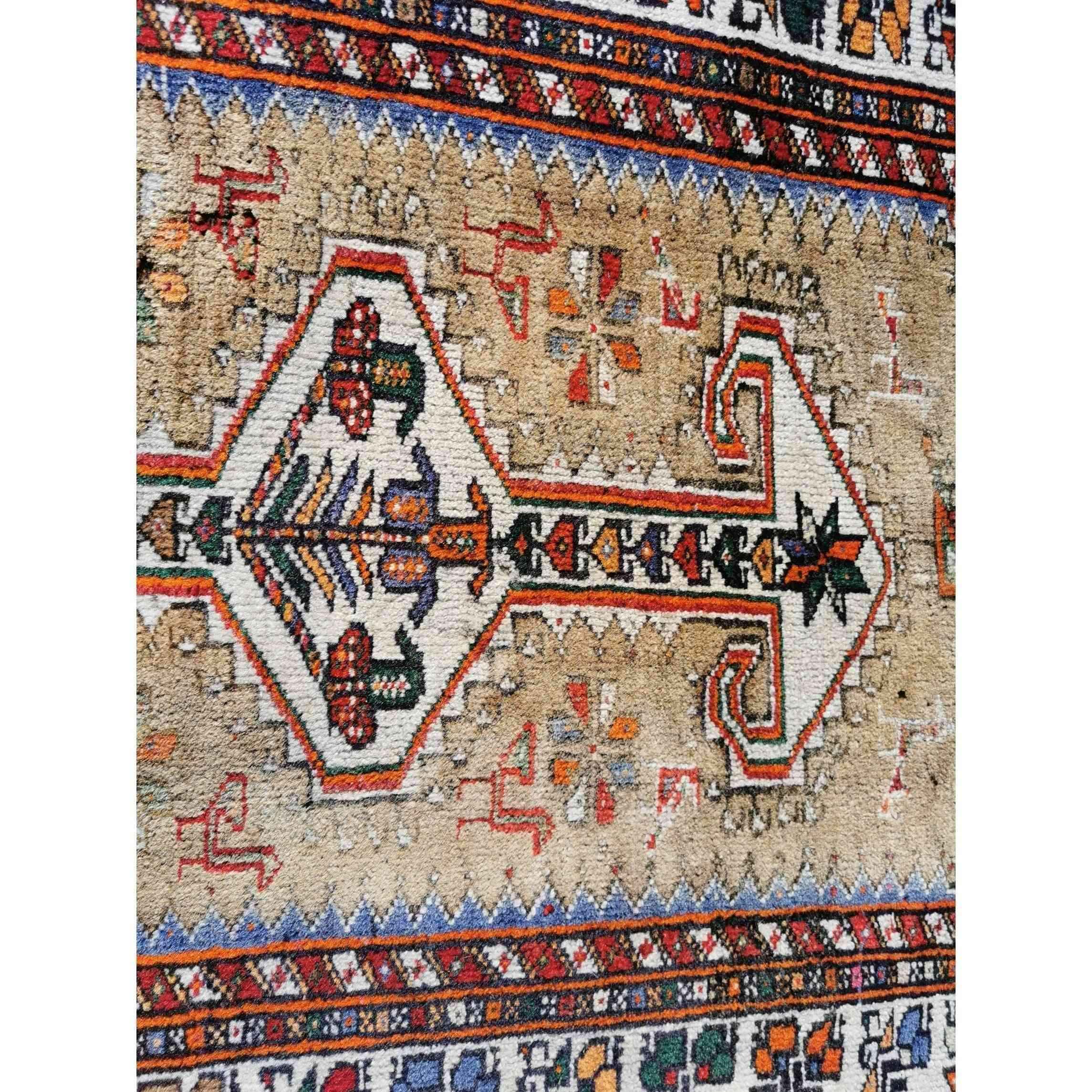 174 x 95 cm Persian tribal Baluch Tribal Brown Rug - Rugmaster