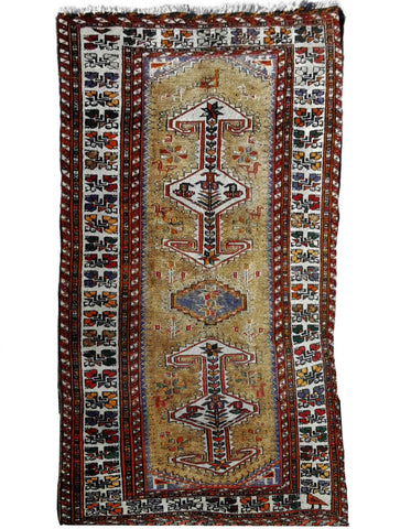 174 x 95 cm Persian tribal Baluch Tribal Brown Rug - Rugoutlet