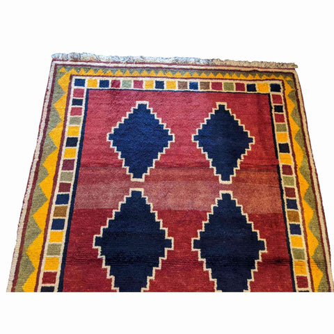 175 x 123 cm Persian Gabbeh Tribal Red Rug - Rugoutlet