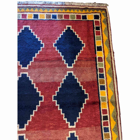 175 x 123 cm Persian Gabbeh Tribal Red Rug - Rugoutlet