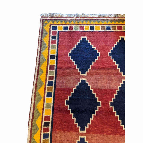175 x 123 cm Persian Gabbeh Tribal Red Rug - Rugoutlet
