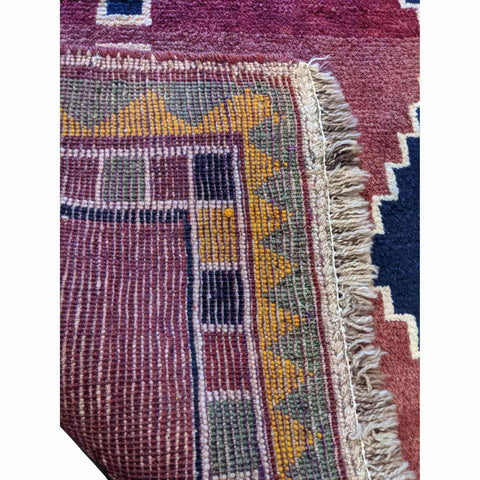 175 x 123 cm Persian Gabbeh Tribal Red Rug - Rugoutlet