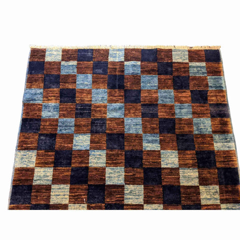 175 x 130 cm Hand made Natural Dye Brown Rug - Rugoutlet