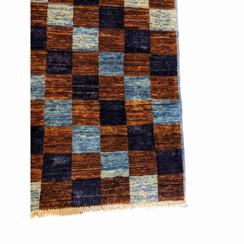 175 x 130 cm Hand made Natural Dye Brown Rug - Rugoutlet