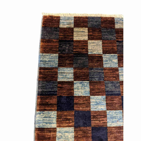175 x 130 cm Hand made Natural Dye Brown Rug - Rugoutlet
