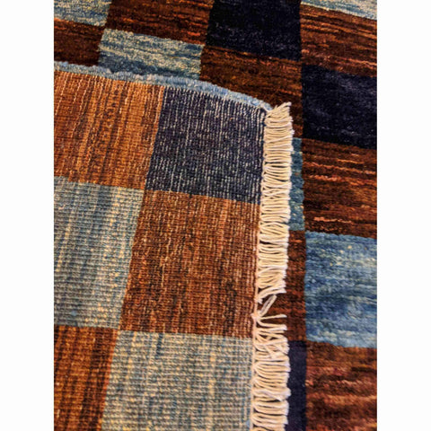 175 x 130 cm Hand made Natural Dye Brown Rug - Rugoutlet