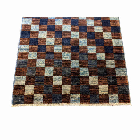 175 x 130 cm Hand made Natural Dye Brown Rug - Rugoutlet