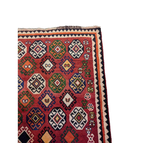 178 x 117 cm Qashqai Persian Tribal Red Rug - Rugmaster