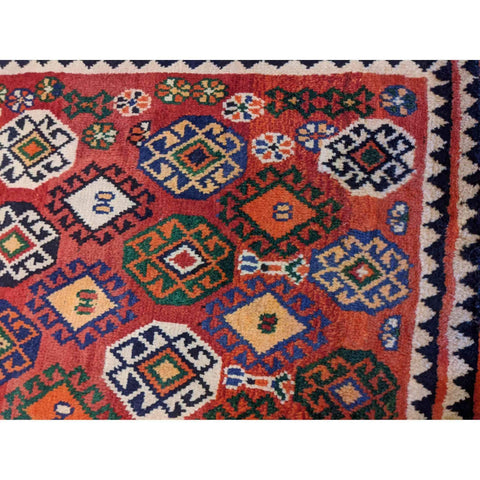 178 x 117 cm Qashqai Persian Tribal Red Rug - Rugmaster
