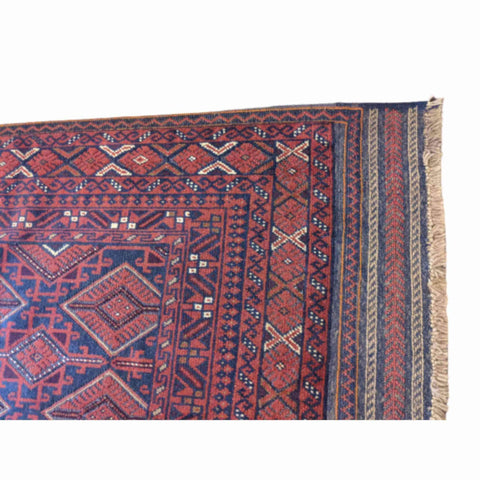 178 x 141 cm Afghan Mushwani Tribal Red Rug - Rugoutlet