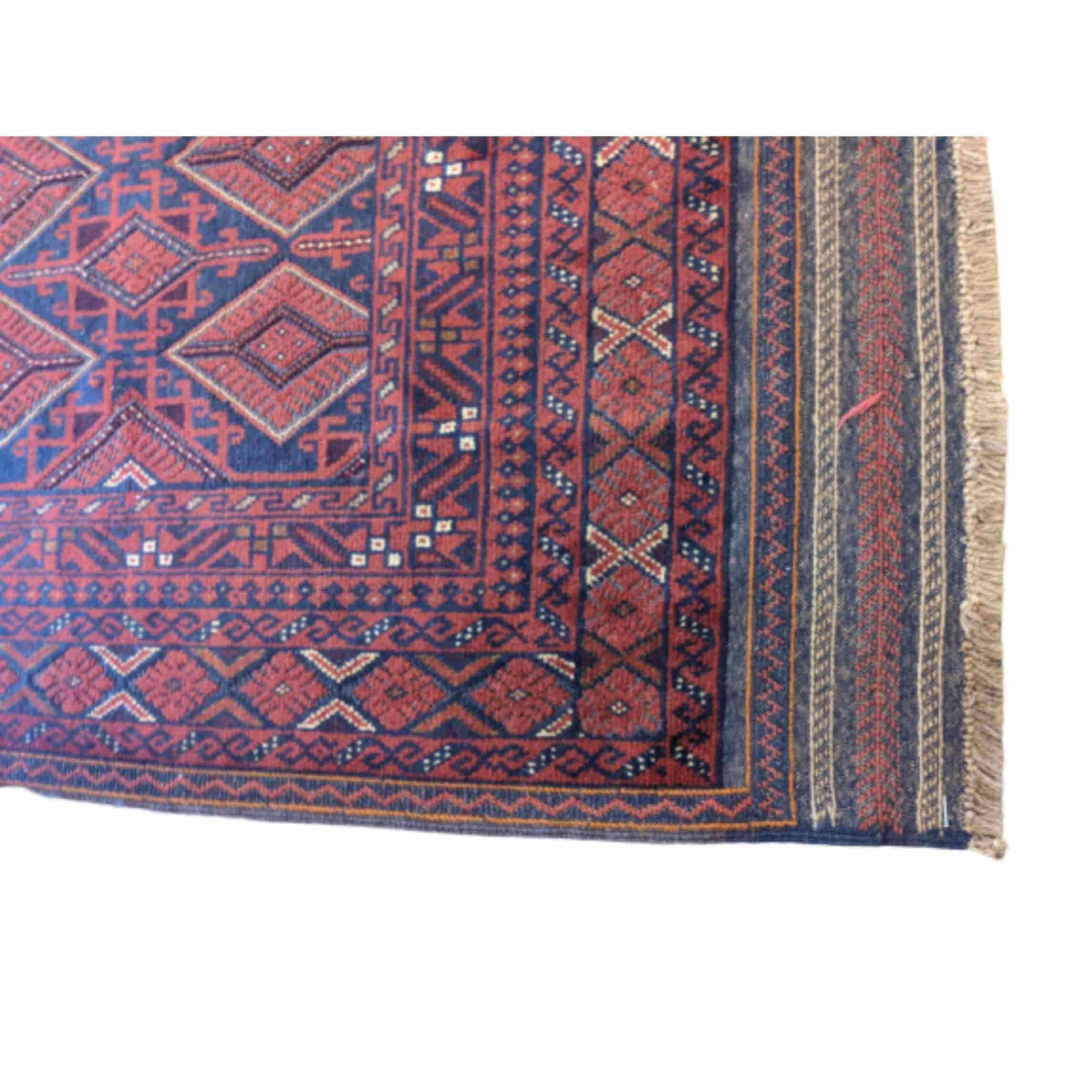178 x 141 cm Afghan Mushwani Tribal Red Rug - Rugmaster