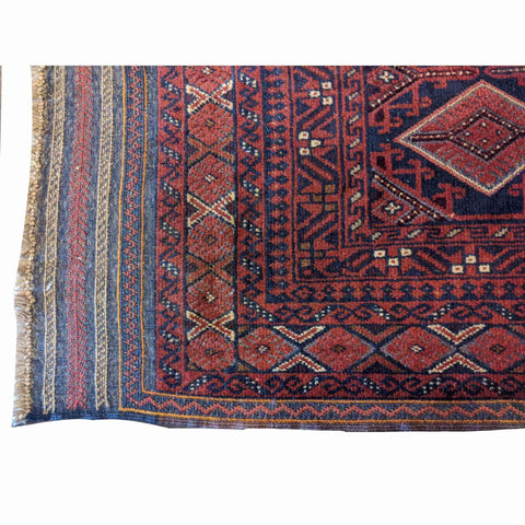 178 x 141 cm Afghan Mushwani Tribal Red Rug - Rugoutlet