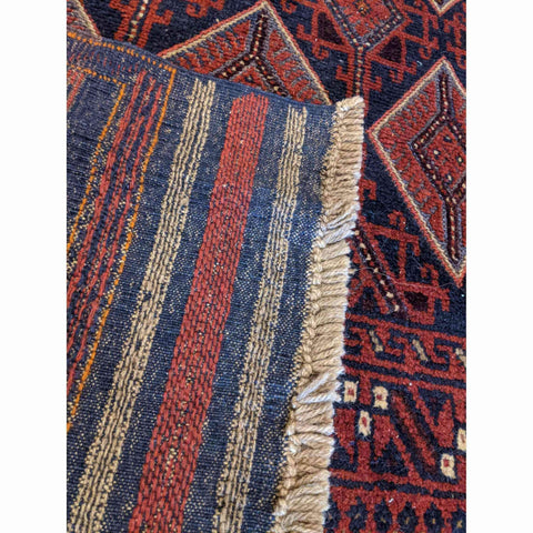 178 x 141 cm Afghan Mushwani Tribal Red Rug - Rugoutlet