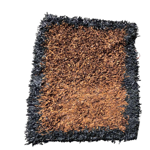 18 x 12 cm leather Modern Brown Rug - Rugmaster
