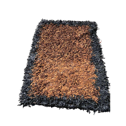 18 x 12 cm leather Modern Brown Rug - Rugmaster