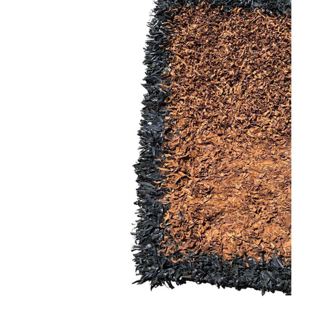 18 x 12 cm leather Modern Brown Rug - Rugmaster