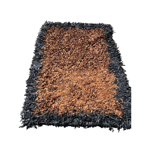18 x 12 cm leather Modern Brown Rug - Rugmaster