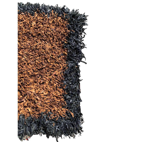18 x 12 cm leather Modern Brown Rug - Rugmaster