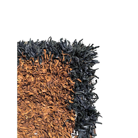 18 x 12 cm leather Modern Brown Rug - Rugmaster