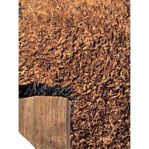 18 x 12 cm leather Modern Brown Rug - Rugmaster